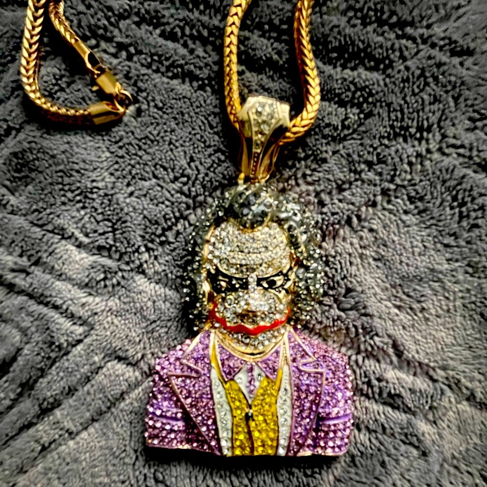 Joker Pendant w/ Rope Chain